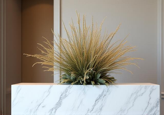 Weekly professional reception desk arrangement